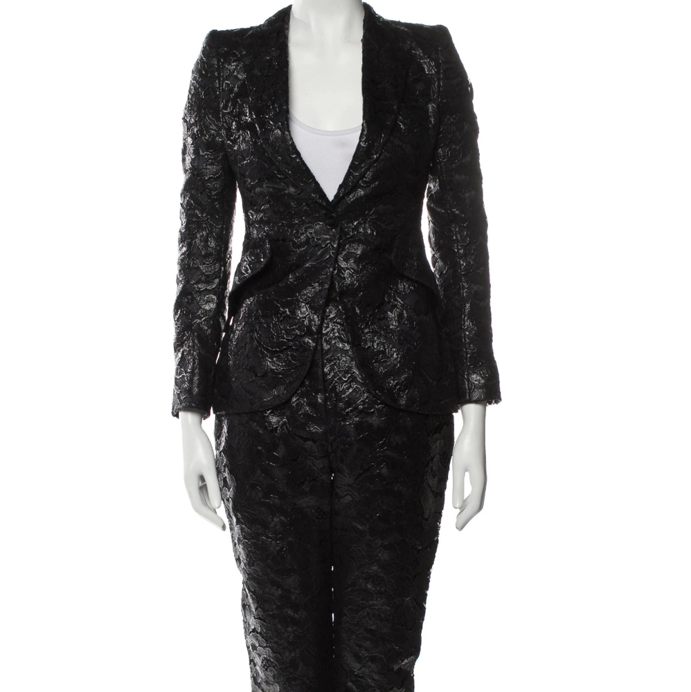 Alexander McQueen Metallic Lace Suit